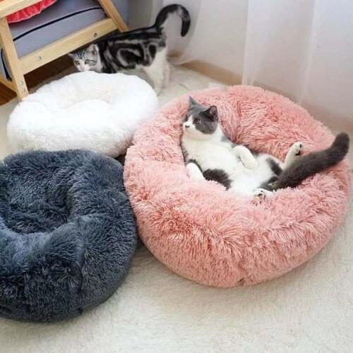 Cat bed plush Cat nest house cat mat winter warm sleeping cat litter soft kennel small dog pet mat pet supplies