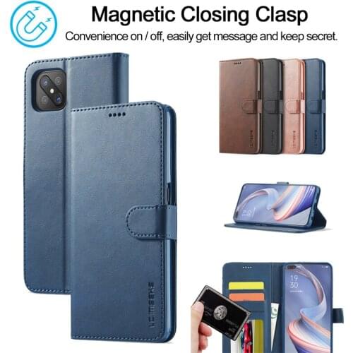 Magnetic Flip Wallet Leather Cover For OPPO A92S A92 A72 A53S A53 A52 A33 A32 For Realme Narzo 6i 5i 5S 4Z Phone Bag Case Fundas
