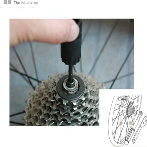 Road Bike Bicycle Deemount Flywheel Freewheel Cassette Remover Cycling Mountain Bike MTB Socket Wrench Repair Tool Maintenance