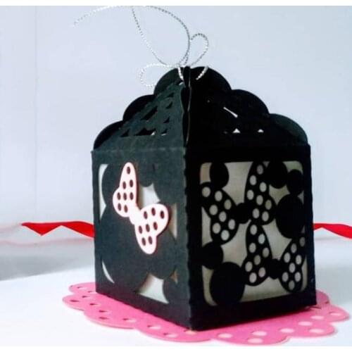Cute Bow Mouse Box Cutting Dies Metal Cutting Dies Stencils Die Cut for DIY Scrapbooking Album Paper Card Embossing