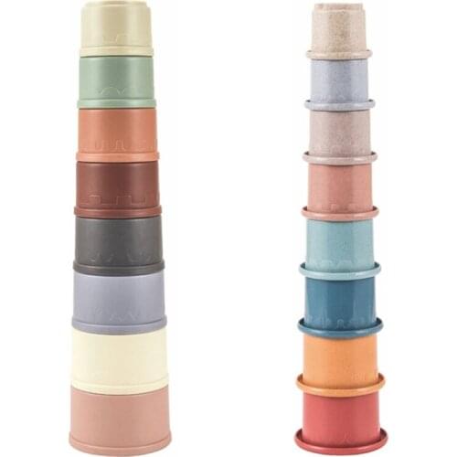 Mini Environmentally Friendly Stacking Cup Enhance Brain Development Toys Educational Toys for Girls Or Baby