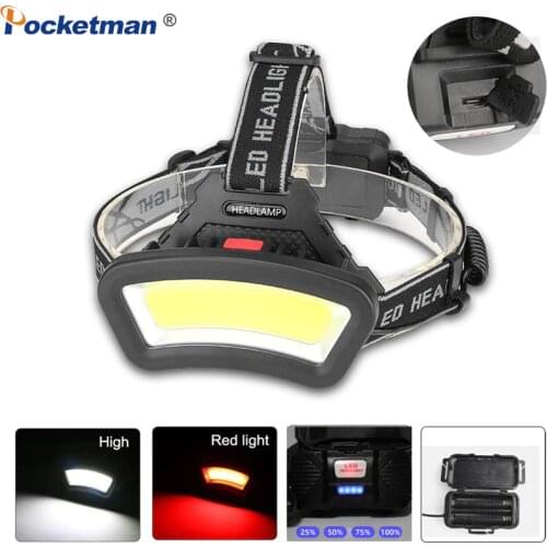 Powerful Led Headlamp 8000LM Head lamp USB Rechargeable COB Headlight Waterproof Fishing Light by 18650 Battery