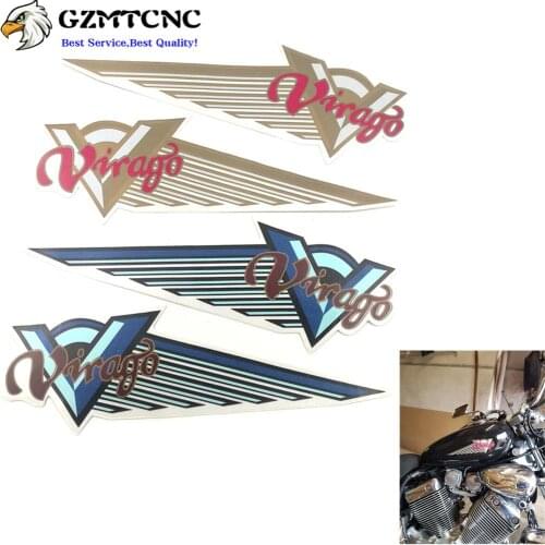 Motorcycle Fuel Gas Tank Emblem Badge Decals Stickers Gas Cover Decoration For Yamaha Virago XV125 XV250 XV400 XV 125 250 400