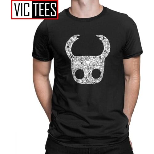 Mens Tshirt The Hollow Knight Vintage Cotton Sweatshirt Skull Video Game Tshirt Homme