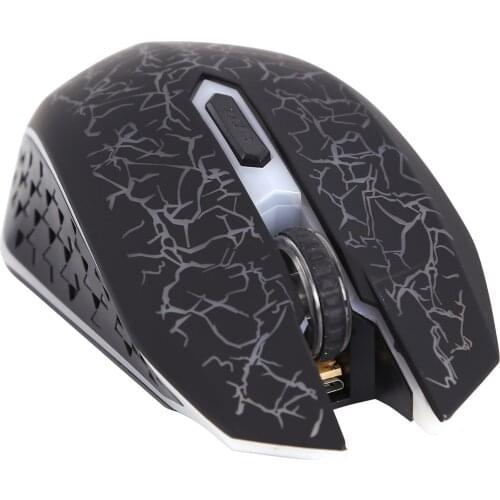 New Wireless Mechanical Mouse, 2.4GHz 7-Color Light Luminous Ergonomic Mice, Rechargeable Computer Gaming Mouse, for PC, Laptop