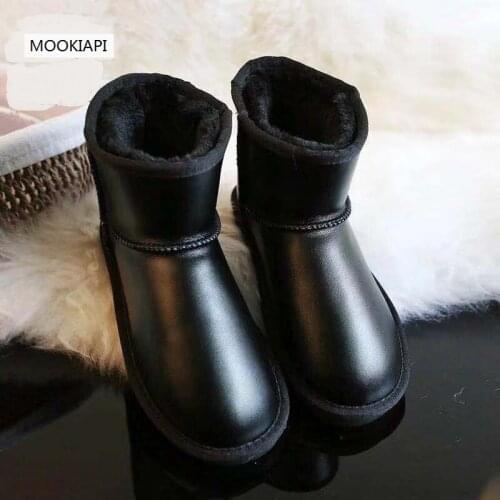 Australias latest high-quality snow boots in 2019, short-barreled fashionable womens shoes, real cowhide, two colors