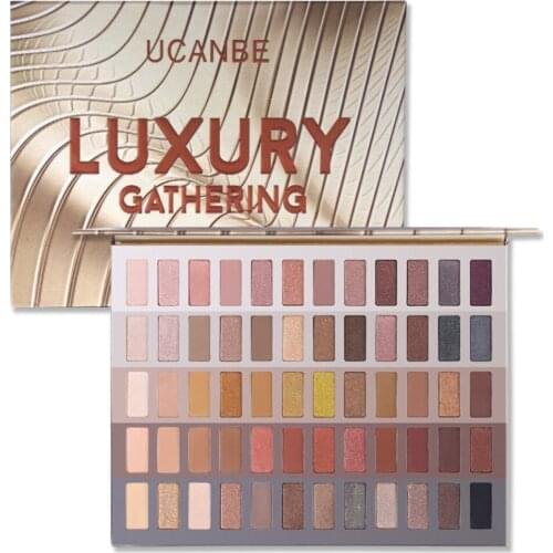 UCANBE 60 Colors Shimmer Matte Eyeshadow Palette Luxury Gathering Makeup Palette Smoky Pigment Shadows Fashion Beauty Cosmetics