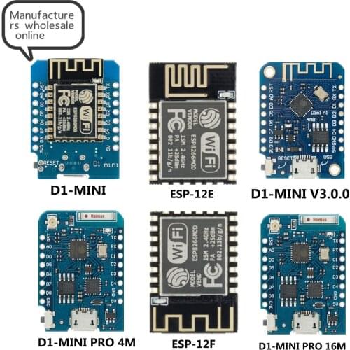 ESP8266 ESP-12 ESP-12F CH340G CH340 V2 USB WeMos D1 Mini WIFI Development Board D1 Mini NodeMCU Lua IOT Board 3.3V With Pins