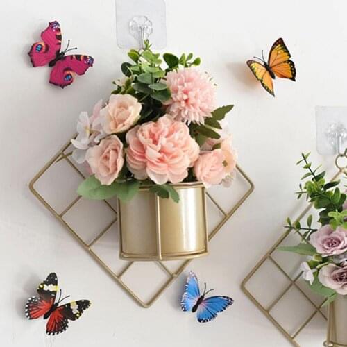 Vases Hanging Plants Holder Hook Design Easy to Install Iron Air Plants Holder for Home 2021 ваза для цветов