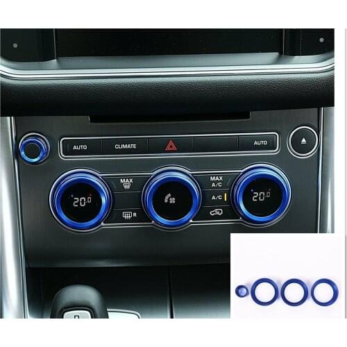 For Range Rover Sport Vogue 2014-2017 Blue Air Conditioning Knob Ring Trim