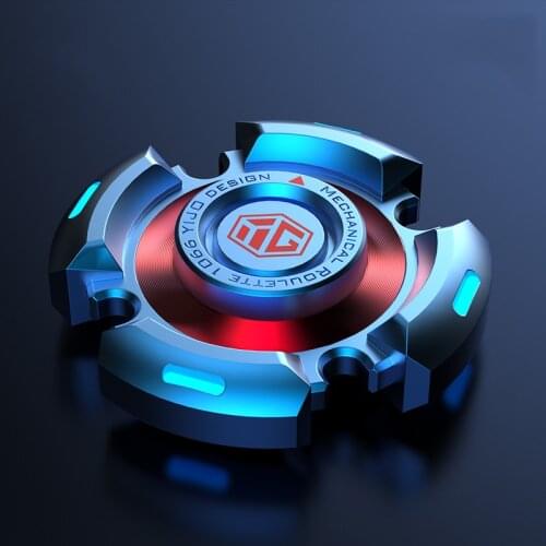 UFO Shape Luminous Fidget Spinner Anti Stress Mute R188 Bearing Metal Alloy Hand Spinner Fingertip Spinning Toys for Kids Adult