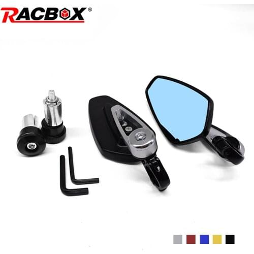 Universal 22mm Black Red Gold Blue Silver Motorcycle Aluminum Handle Side Rearview Mirrors For Honda CB CBR 600 F3 F4 F4I