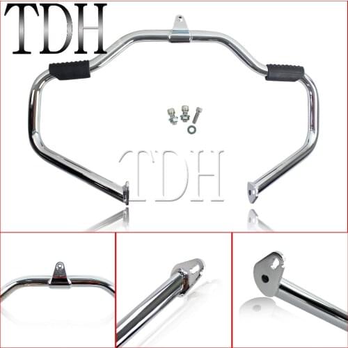 Motorcycle Engine Guard Crash Bars Bumper Rail Front Side Protector For Harley '97-'08 Touring Road King Electra Glide