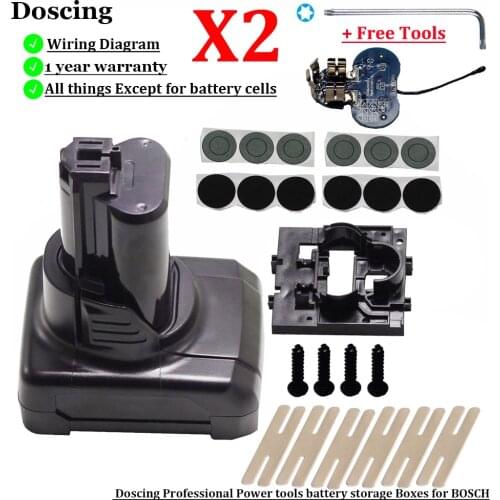 BAT411 BAT420 Li-ion Battery Plastic Case PCB charging Protection Board Box For Bosch 10.8V 12V BAT412A BAT413A Lithium Tool