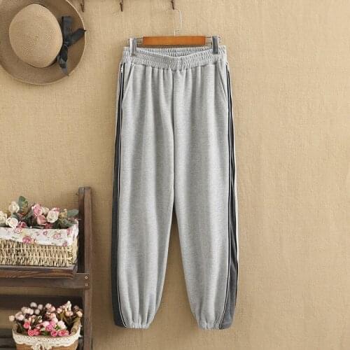 Plus Size Women There are zippers on the sides that can be pulled to make the pants looser For women under 220pounds in spring