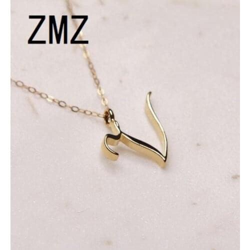 ZMZ 30pcs/lot 2019 Europe/US fashion English letter pendant lovely letter V text necklace gift for mom/girlfriend party jewelry