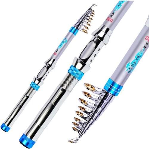 1 Pcs 1.8m-3.0m Fishing Rods Carbon Fiber Telescopic Fishing Rod Hand Pole Feeder for Carp Fishing Surf Spinning Rod R10