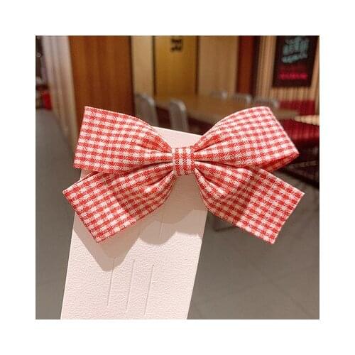 2020 New Arrival Waffle Fabric Hair Bow With Clip For Girls Soft Solid Elastic Kids DIY Hair Accessories