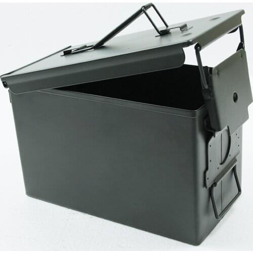 50 Cal Metal Ammo Can Air Military Army Solid Steel Holder Ammo Box Tight Long-Term Bullet Valuables Storage Box Waterproof