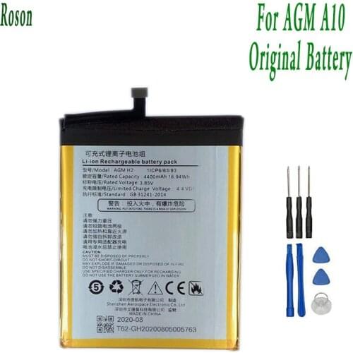 Roson For AGM A10 Battery 4400mAh 100% New Replacement Accessory Accumulators For AGM A10 +Tools