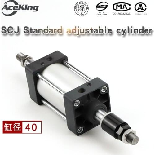 Large cylinder diameter cylinder 40 cylinder diameter pneumatic stroke adjustable scj40x50-75-100-125-150-200 - adjust stroke -s