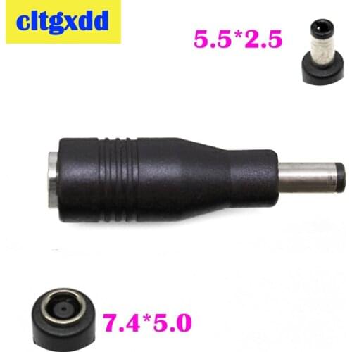 Cltgxdd 1pcs DC socket interface 7.4 * 5.0 mm Female to 5.5 * 2.5 mm male Laptop Power Adapter Converter connector For HP/DELL
