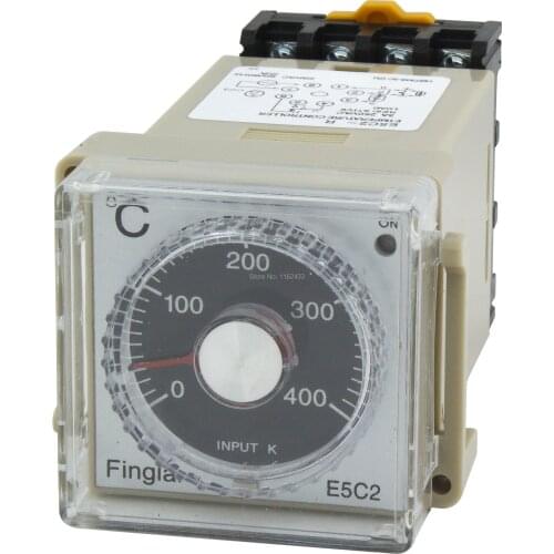 E5C2-R relay output K input 0-400C pointer temperature controller with socket E5C2 AC 220V 110V