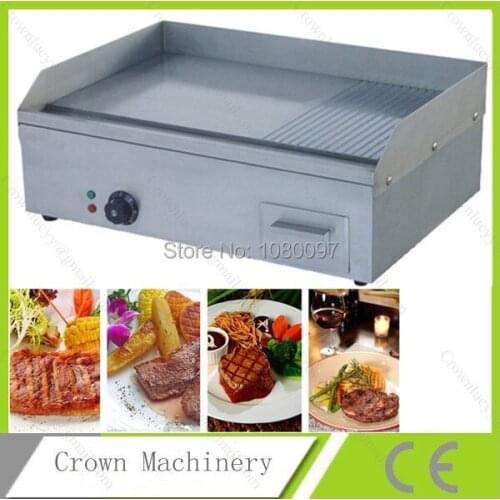 CE electric pancake griddle Grill Grooved&Flat