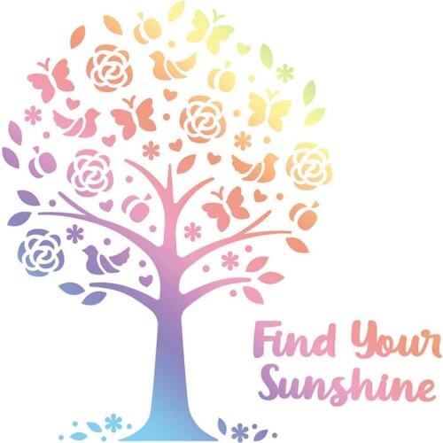 Find You're Sunshine Tree Hot Foil Plate Silver DIY Embossing Die Cut Scrapbooking Stencils Hot Stamping Foil 2020 Cutting dies