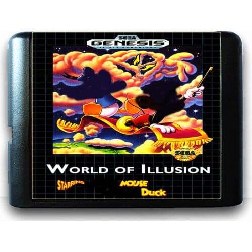 World Of Illusion Starring Mouse & Duck for 16 bit Sega MD Game Card for Mega Drive for Genesis Video Game Console