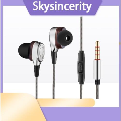 Gaming headphone high-sound quality heavy bass quad-core true dual-motion coil wired earbuds with listen music ps4 typec headset