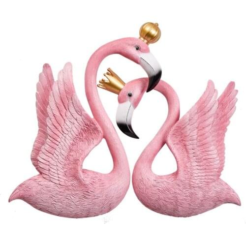 Ins Flamingo decoration wall hanging creative home living room background wall pendant net red wedding room bedroom layout