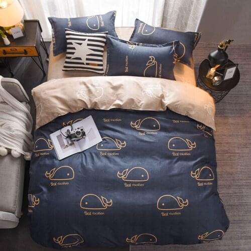 Bedding Set luxury Pink love 3/4pcs Family Set Sheet Duvet Cover Pillowcase Boy Room flat sheet, No filler 2019 bed set