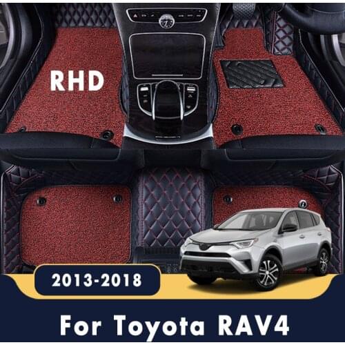RHD Carpets For Toyota RAV4 Rav 4 IV XA40 2018 2017 2016 2015 2014 2013 Auto Double Layer Wire Loop Car Floor Mats Accessories