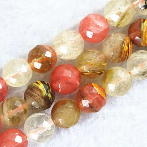 Fashion watermelon Tourmaline 4mm 6mm 8mm 10mm 12mm 14mm faceted round loose Beads diy jewelry 15" B497