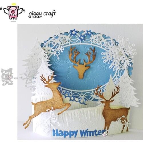 Piggy Craft metal cutting dies cut die mold New Deer decoration Scrapbook paper craft knife mould blade punch stencils dies