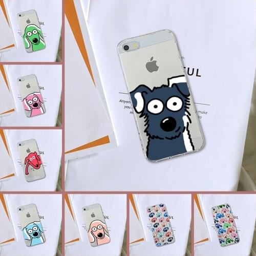 Cute Dog Puppy Kawaii Cartoon Funny Phone Case For iPhone 5 5C 5S SE 4 4S Silicone Soft Back Cover For Apple iPhone 4 5 S Case