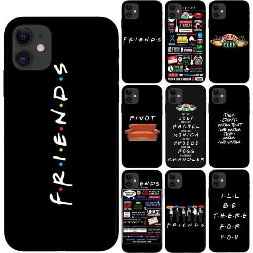 Central Perk Coffee Friends TV Show Soft Case For iPhone 11 12 Pro X XS Max XR 6 6S 7 8 Plus 5S SE SE2 2020 Silicone Black Cover
