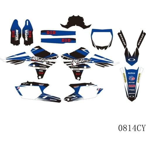 Full Graphics Decals Stickers Motorcycle Background 3M For YAMAHA YZ250F YZ450F YZ 250F YZ 450F YZF 250 450 2014 2015 2016 2017