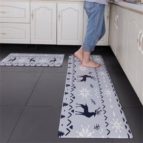 Kitchen Mat Non-Slip Waterproof Oil Proof Leather Rug Bedroom Entrance Doormat Home Hallway Floor Carpet Living Room Rugs