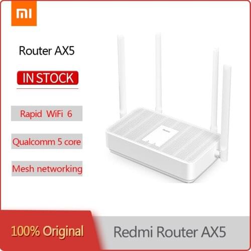 New Xiaomi Redmi Router AX5 Qualcomm 5 Core WiFi 6 2.4G/5.0GHz Dual Frequency Wireless Router Mesh-networking Wifi Repeater