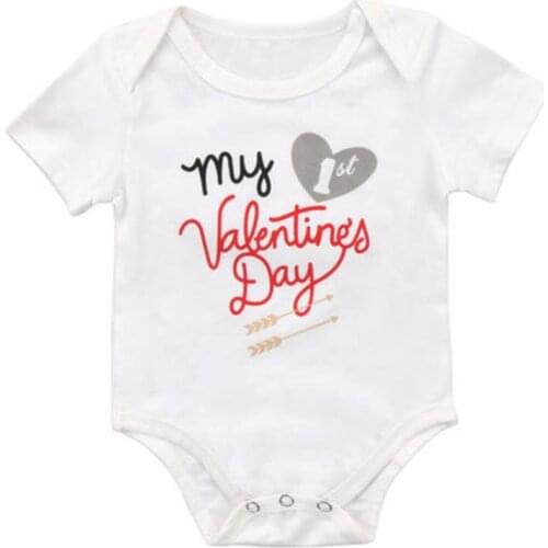Newborn Baby Boy Girl Infant Clothes Letter Print Bodysuit Summer Toddler Short Sleeve Cotton Bodysuits