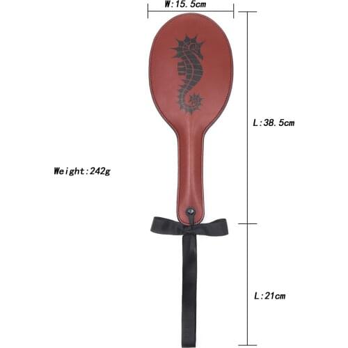High Quality Workmanship Double Layer Leather Hand Pat Spank Paddle Whip for Fetish Adults Games Sex Product to Punishment Flirt