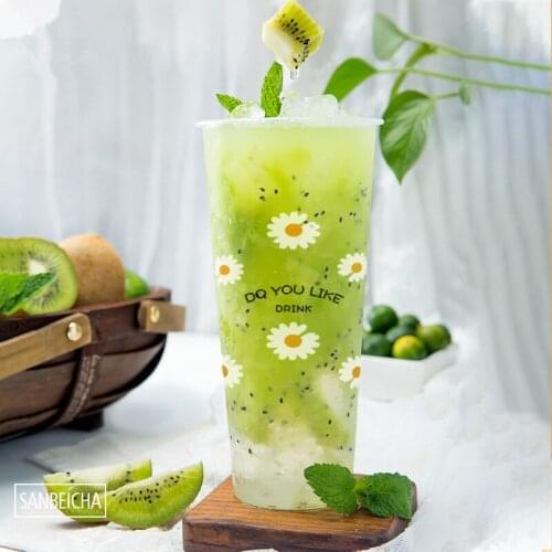 50pcs Net red thick forsted transparent disposable plastic cups packaging flower tea juice cups ice cream pudding dessert cup