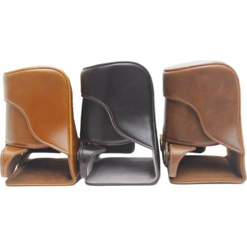 Luxury and Ordinary PU Leather Camera Bag Case Cover for Canon EOS M10 M100 15-45mm