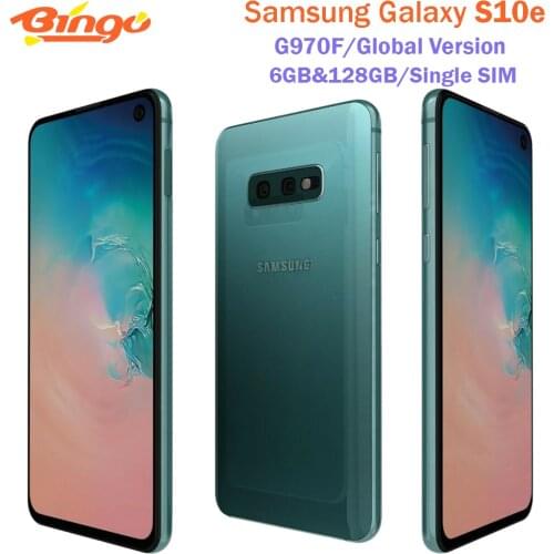Samsung Galaxy S10e G970F Global Version Octa Core Exynos 9820 LTE Android 5.8" Mobile Phone 16MP&12MP 6GB RAM 128GB ROM NFC