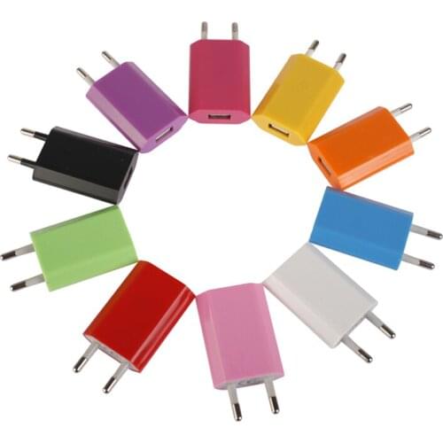 5V 1A Micro USB EU Plug AC Wall Charger Universal Portable Travel Power Adapter For Samsung Huawei iPhone Xiaomi HTC 10 Colors