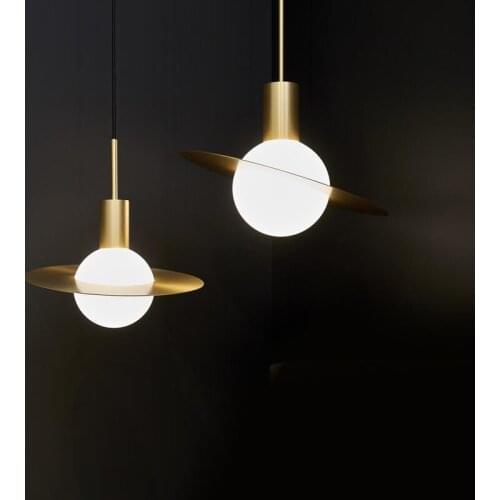 Modern Style Living Room Bedroom Minimalist Restaurant Pendant Light Nordic Clothing Decoration Glass Ball Pendant Lamp Bed