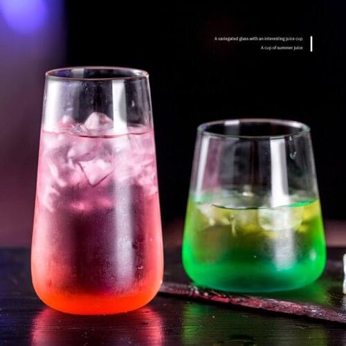 Scandinavian style ins glass light cocktail glass Japanese bubble water cup creative simple juice milk cup