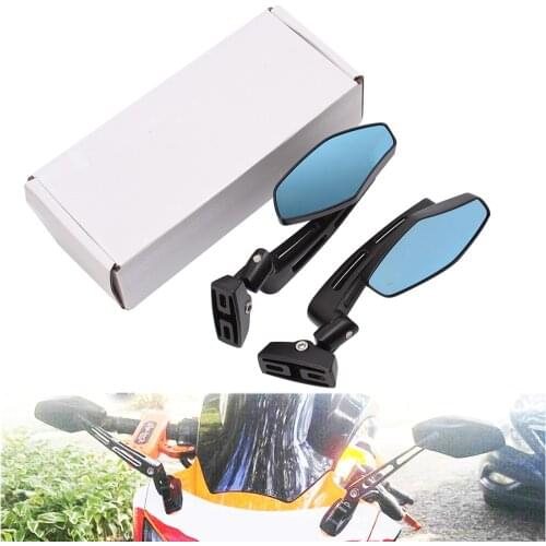 Universal Motorcycle rearview Racing Mirrors 6mm for Kawasaki 250 500 ZX6 ZX7 ZX9 ZX10 ZX12 for Yamaha FZR YZF 600